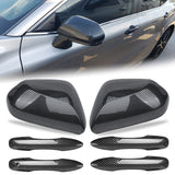 Side Door Mirror Caps + Door Handle Cover Trim For Toyota Camry 2018-2025