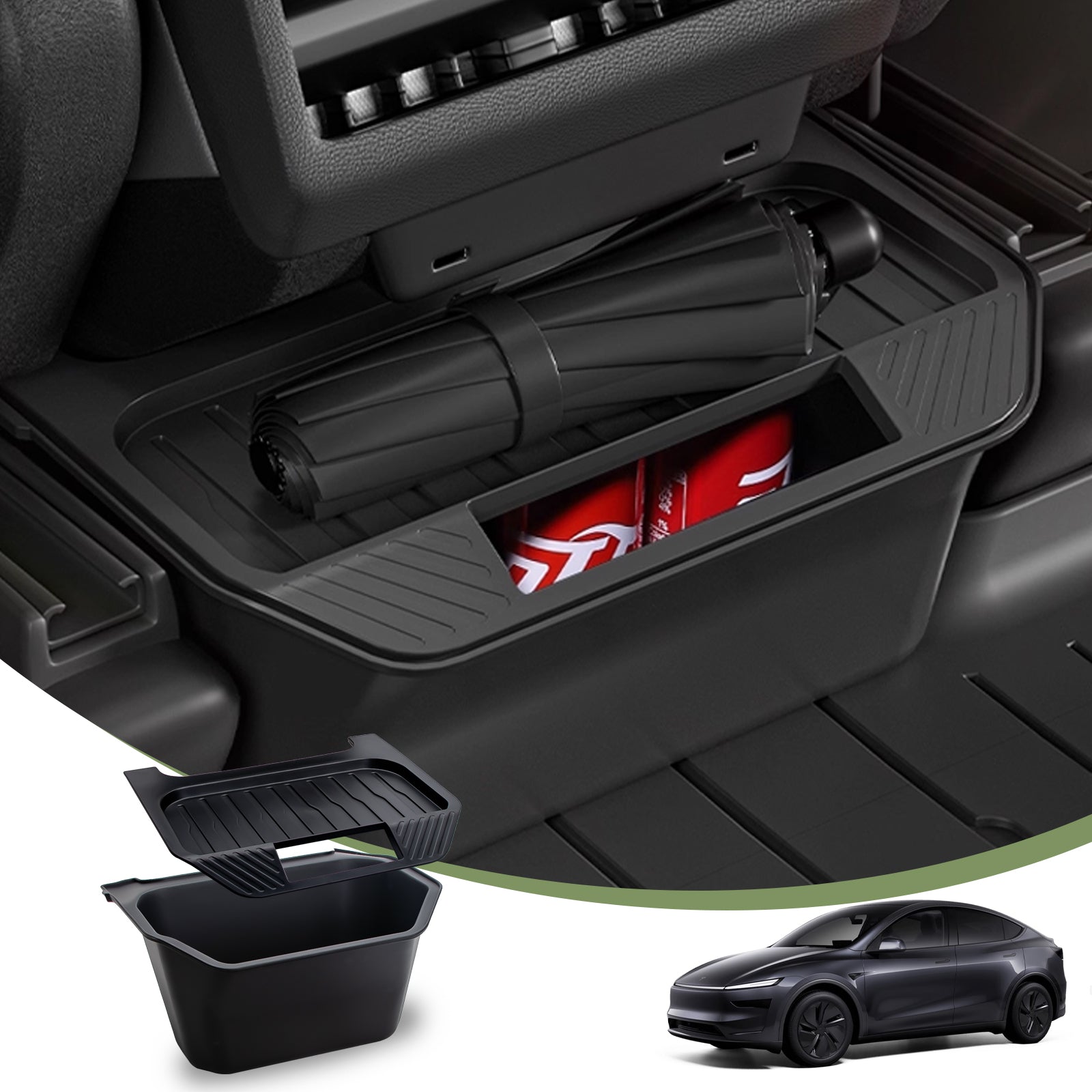 Tesla Model Y Rear Storage Rear Center Console Organizer Backseat Storage Box For Tesla Model Y J ...
