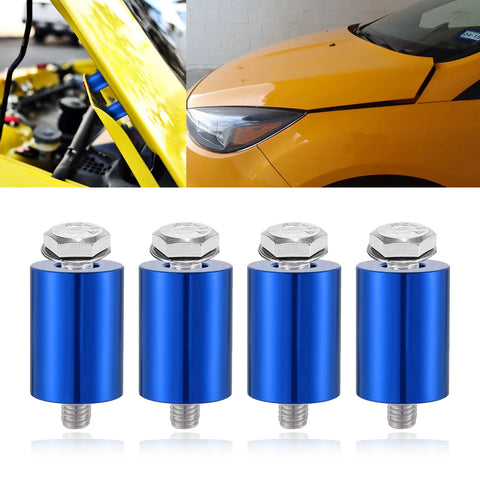 4Sets Steel Bulkhead Riser Kit, Engine Motor Hood Vent Spacer Riser, 1 inch 8mm Aluminum Alloy Engine Hood Ventilation Spacer for Auto Engine Turbo Swap