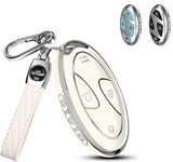 5/7 Button TPU Key Fob Cover Case w/Keychain For Hyundai Santa Fe Tucson Sonata