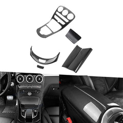 Set Armrest Storage Gear Box w/Clock Protective Cover For Mercedes C GLC Class