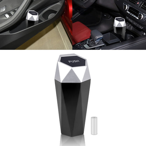 ABS Diamond Design Mini Rubbish Bins Waste Storage Trash Can Auto Accessories