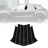For Porsche Macan 2014-2022 6PCS Black Pillar Posts Door Trim Piano Cover Kit
