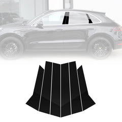 For Porsche Macan 2014-2022 6PCS Black Pillar Posts Door Trim Piano Cover Kit