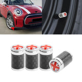 Xotic Tech Wheel Valve Stem Cap Cover Screw with Red Union Jack Car Tire Wheel Stem Air Valve Caps, Compatible with Mini Cooper F55 F56 R50 R52 R53 R55 R56 R57 R58 R59 R60 R61, 4pcs