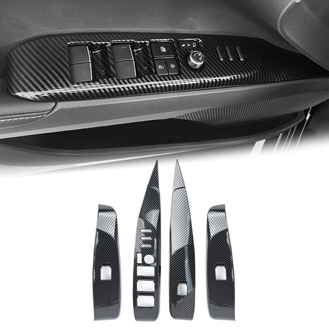 4pcs/Set Window Lift Switch Panel Molding Trim Fit Toyota Camry XV70 2018-2025