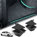 Rear Trunk Storage Bins Side Box with Lids For Tesla Model 3 Highland 2024-up