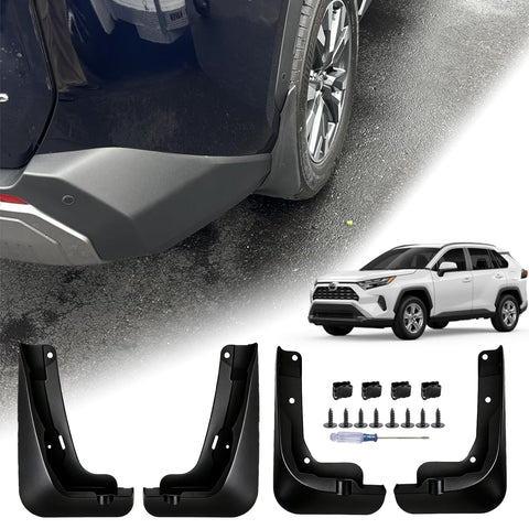 x xotic tech Mud Flaps Splash Guard Compatible with Toyota RAV4 2026 2027, Front & Rear Mudguards Fender Protector Set w/Hardware Car Accessories(4PCS)