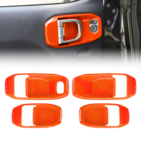x xotic tech Door Handle Bowl Cover Decor Trim for Jeep Wrangler JL JLU 2018-up Gladiator JT 2020-up Interior Accessories(4Pcs)