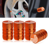 4pcs American Flag Tire Valve Stem Cover Caps Anodized Aluminum Alloy, Corrosion Resistant Leak-Proof Wheel Valve Cap Set, Universal for Cars Trucks Motorcycles SUVs
