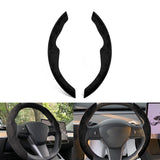 Xotic Tech Custom Fit Steering Wheel Wrap Protector Cover Accessories w/Non-Slip Comfortable Grip Function For Men/Women, Compatible with Tesla Model 3 Model Y 2017-2024