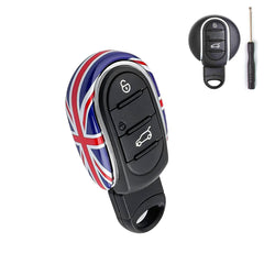 x xotic tech Slim Size Key Fob Cover Case Shell Replacement Compatible with MINI Cooper 3rd Gen F55 F56 F57 F54 Clubman, Gen2 F60 Countryman Smart Key, U Shape