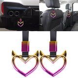 x xotic tech JDM Devil Shaped Tsurikawa Subway Train Bus Handle Straps Drift Charm Rear Bumper Warning Loops Ring for Cars, SUV Interior Exterior Decoration