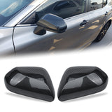 Carbon Fiber Look Door Side Rear View Mirror Cover Trim For Toyota Camry 2018-26