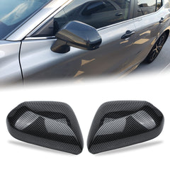 Carbon Fiber Look Door Side Rear View Mirror Cover Trim For Toyota Camry 2018-26