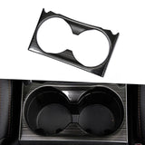 1X Black Titanium Interior Water Cup Holder Frame Cover For Mazda CX-5 2017-2021