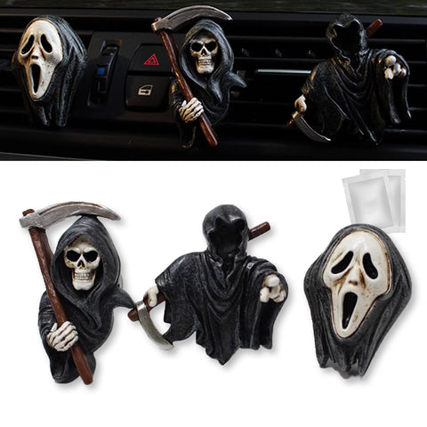 Skull Car Air Fresheners Vent Clips for Halloween Car Interior Decorations