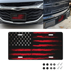 x xotic tech American Flag Front  License Plate Custom Novelty Vintage Aluminum Metal License Plate Tag Vanity Gift Patriotic License Plates Frame 6x12" Universal Car Decoration