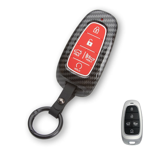 For Hyundai Sonata Tucson 2020-2022 Full Seal Smart Key Cover Holder w/Keychain