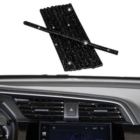 Car Interior Air Conditioner Outlet Decoration Stripes Cover Accessories 10 PCS