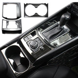 Titanium Console Gear Shift Cup Holder Panel Cover Trim For Mazda CX5 2017-2025