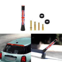 Xotic Tech Car Short/Long Antenna Union Jack Flag Checkerboard Theme Compatible with Mini Cooper All Models