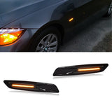 2x LED Sequential Side Marker Lights For BMW E46 E60 E61 E81 E82 E88 E90 E91 E92