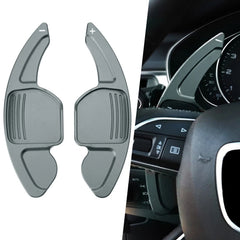 Gun Metal Gray Aluminum Paddle Shifter Extension For Audi A3 A4 A5 A6 A7 Q3 Q5
