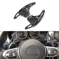 Black Forged Style Steering Wheel Paddle Shifter Extension Kit For BMW X1 X4 X5