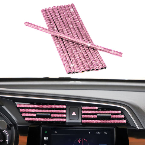 Car Interior Air Conditioner Outlet Decoration Stripes Cover Accessories 10 PCS