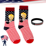 Donald Trump 2024 President MAGA Socks Men's Women's Cotton Novelty Crew Socks