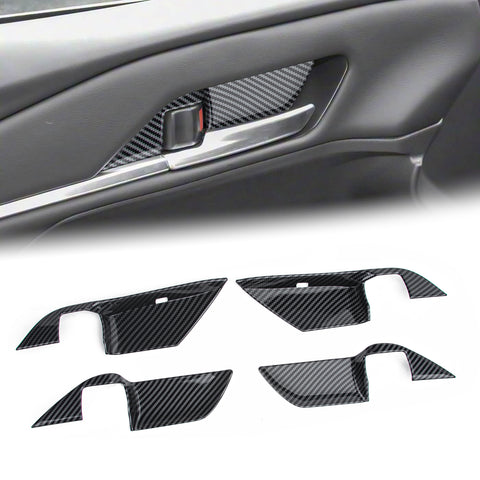 Carbon Fiber Pattern Interior Door Handle Bowl Cover For Toyota Camry 2025 2026