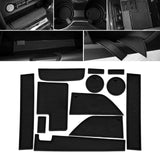x xotic tech Door Slot Mat Compatible with Ford Mustang 2015-2023, Center Console Liner Organizer Non-Slip Cup Holder Insert Groove Door Pocket Pad Car Accessories