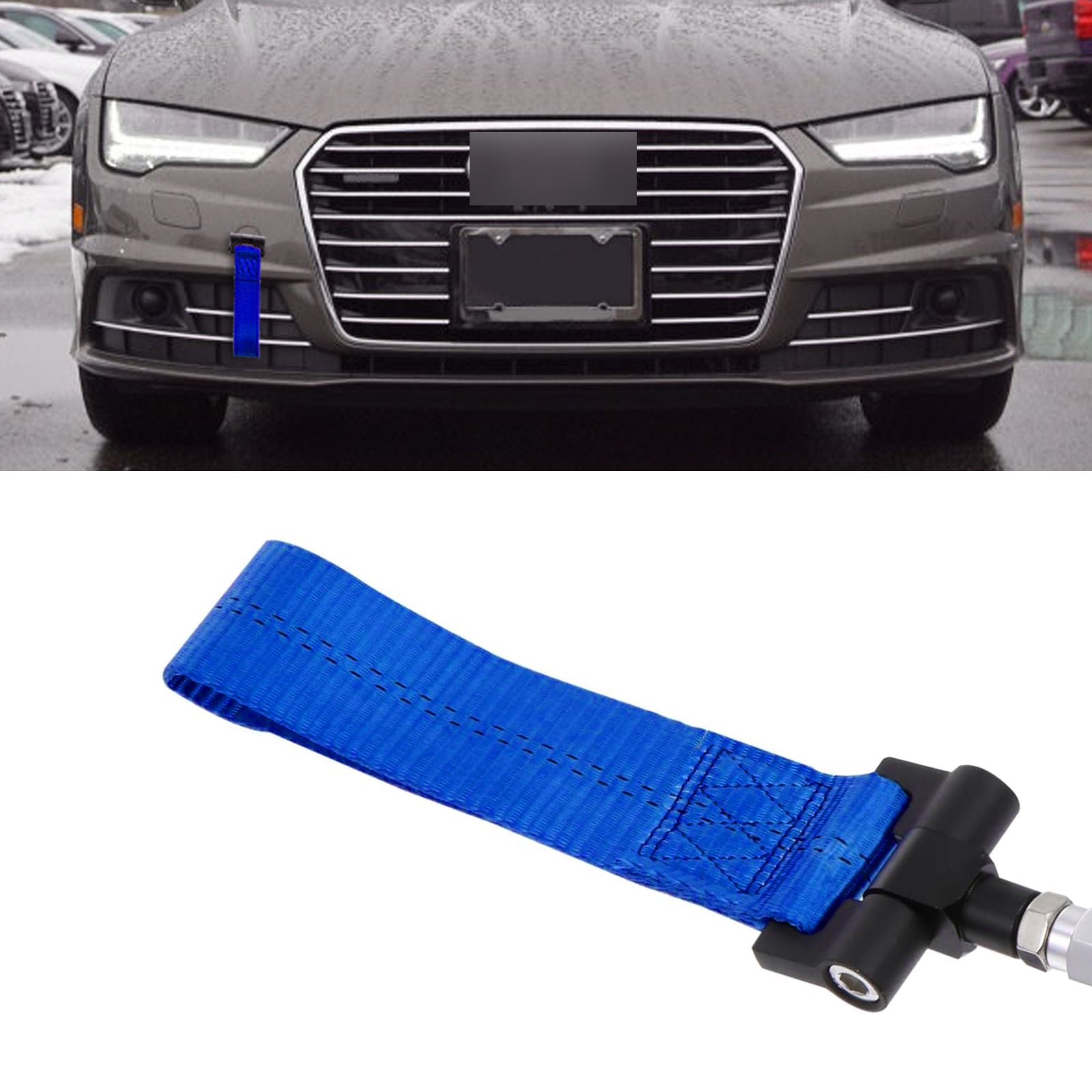 Blue / Black / Red JDM Style Tow Hole Adapter with Towing Strap for Au