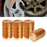 4pcs American Flag Tire Valve Stem Cover Caps Anodized Aluminum Alloy, Corrosion Resistant Leak-Proof Wheel Valve Cap Set, Universal for Cars Trucks Motorcycles SUVs