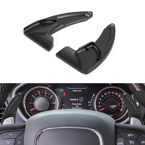 Black Forged ABS Paddle Shifter Extension For Dodge Charger Chrysler 300 2015-21