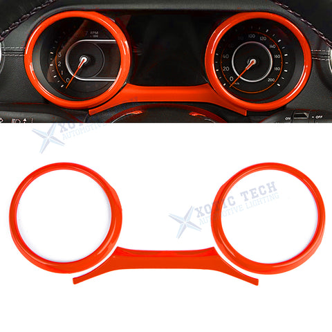 x xotic tech Dashboard Cluster Panel Gauges Cover Trim Ring Compatible with Jeep Wrangler JL JLU 2018-2023 & Gladiator JT 2020-2023 Interior Accessories(3Pcs)