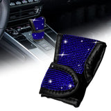 Bling Rhinestone Leather Auto Gear Shift Knob Protective Cover Universal Fit