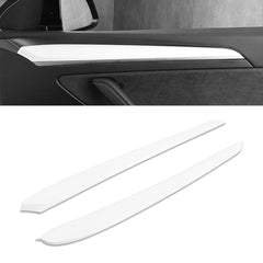 For Tesla Model 3 2021-2023 & Model Y 2020-up Glossy White Door Panel Molding Decor Trim