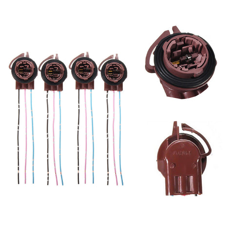 4pcs 3156 3157 Female Socket Wiring Harness Adapters, Extension Repair Replacement Retrofit for LED Bulbs