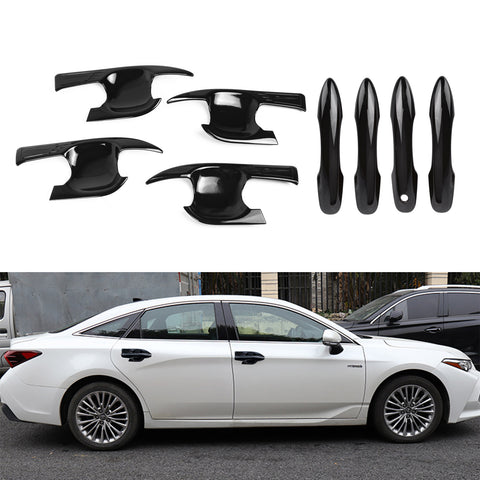 Glossy Black Door Handle Bowl Cover Trim Decor Kit For Toyota Camry 2018-2026