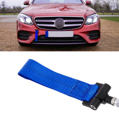 Blue / Black / Red JDM Style Tow Hole Adapter with Towing Strap for Mercedes C S ML CLA GLA Class
