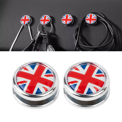 x xotic tech Hanger Stick on Car Dashboard Hook Holder Sticky Wall for Mask Key Fob USB Earphone Cable Sunglasses Compatible with Mini Cooper Accessories Universal (2 Pack, Union Jack Flag)