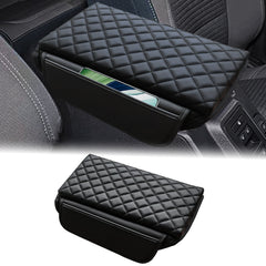 x xotic tech Center Console Cover Compatible with Ford Bronco Accessories 2021 2022 2023 2024 2025 2/4-door, Prevent Dog Scratches Leather Armrest Cover Pad Protector with Side Pockets Storage Bag Interior Accessories