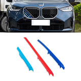 Tri-Colored Front Center Kidney Grille Strips Clip Cover For BMW X3 G45 2025-up