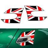Black Union Jack Style Side Scuttles Trim Decor Sticker For Mini Cooper F55 F56