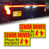 x xotic tech Elderly Driver Car Magnet Reflective Senior Driver Magnet Signs for Car Old People Gag Gifts Yellow Sign Magnetic Bumper Sticker for Grandma Grandpa