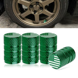 4pcs American Flag Tire Valve Stem Cover Caps Anodized Aluminum Alloy, Corrosion Resistant Leak-Proof Wheel Valve Cap Set, Universal for Cars Trucks Motorcycles SUVs