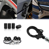 Set Towing Hook+ Air Valve Caps + Release Fastener For Mercedes CLA GLK SLK GLA