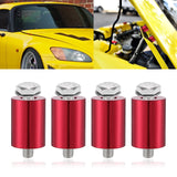 4Sets Steel Bulkhead Riser Kit, Engine Motor Hood Vent Spacer Riser, 1 inch 8mm Aluminum Alloy Engine Hood Ventilation Spacer for Auto Engine Turbo Swap